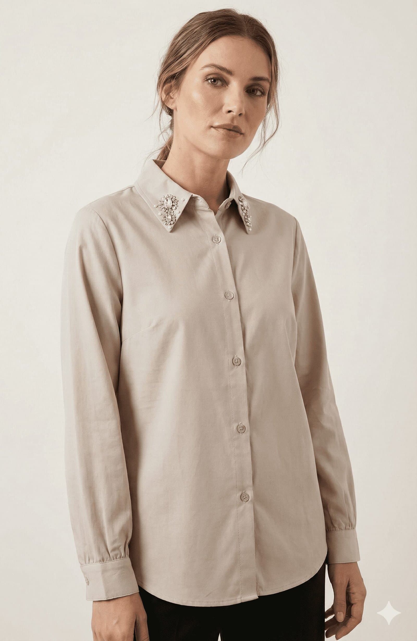 The Embellished Diamond Collar Shirt — image 2