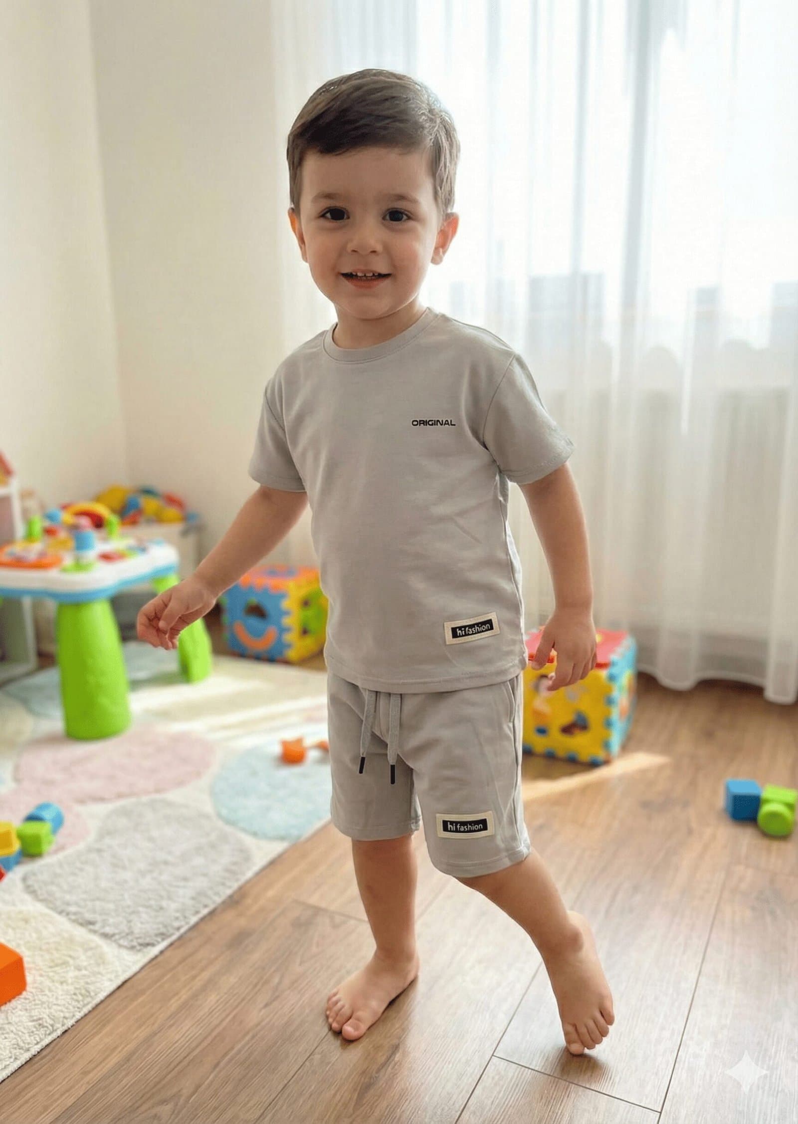 The "HI FASHION" Unisex Grey Co-ord Set — image 2