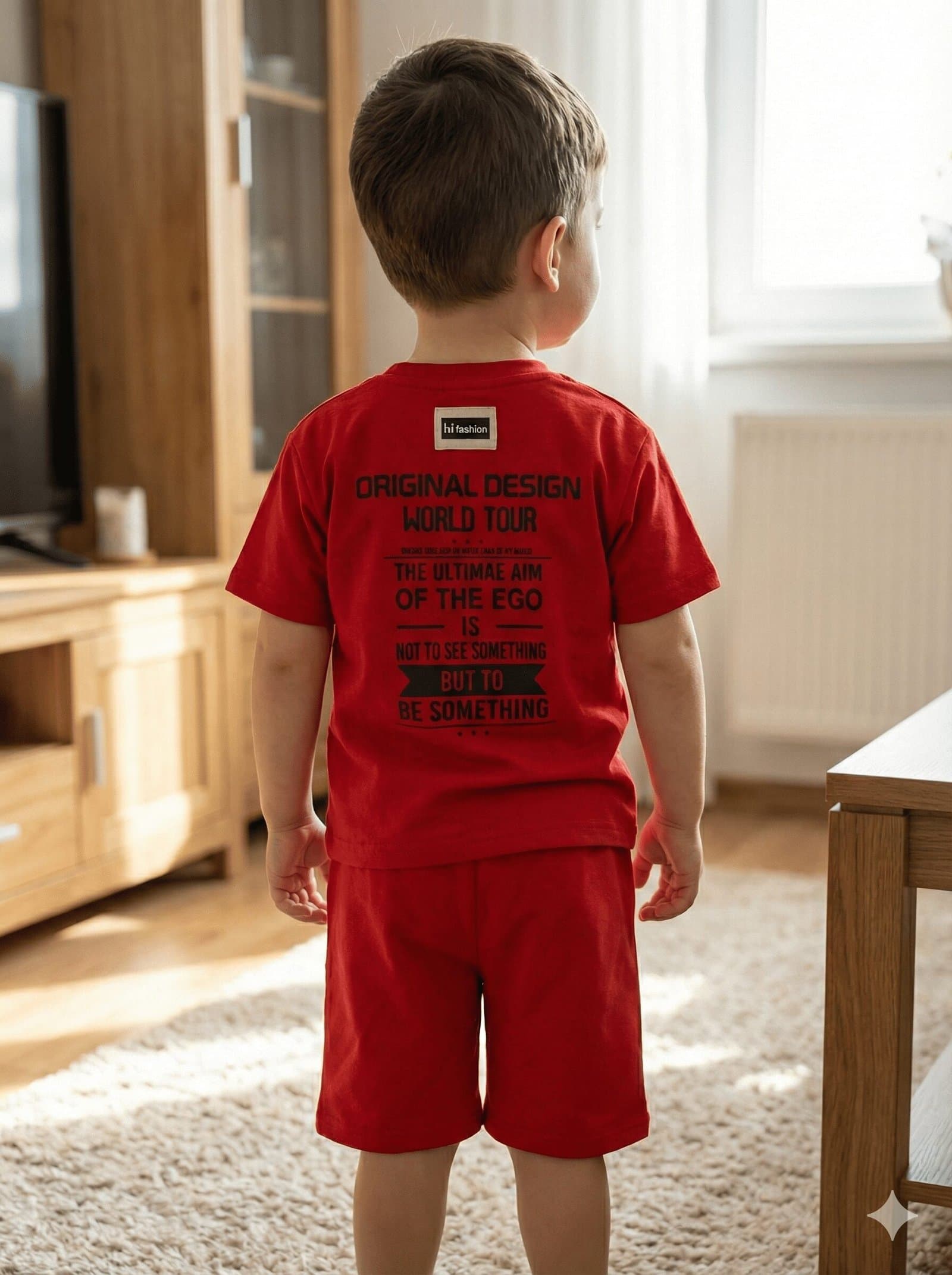 "Hi Fashion" Bold Red Streetwear Duo — image 2