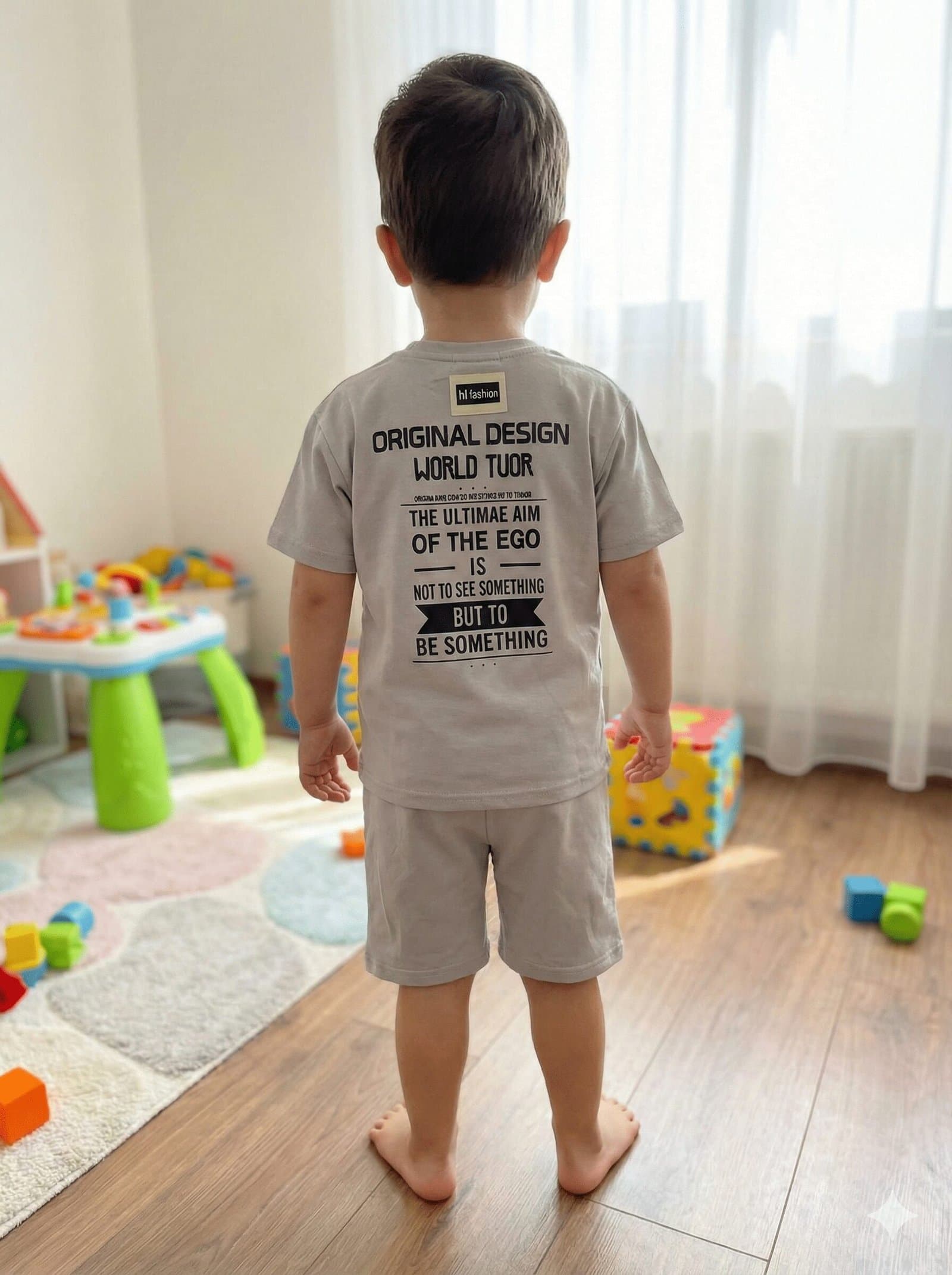 The "HI FASHION" Unisex Grey Co-ord Set — image 3