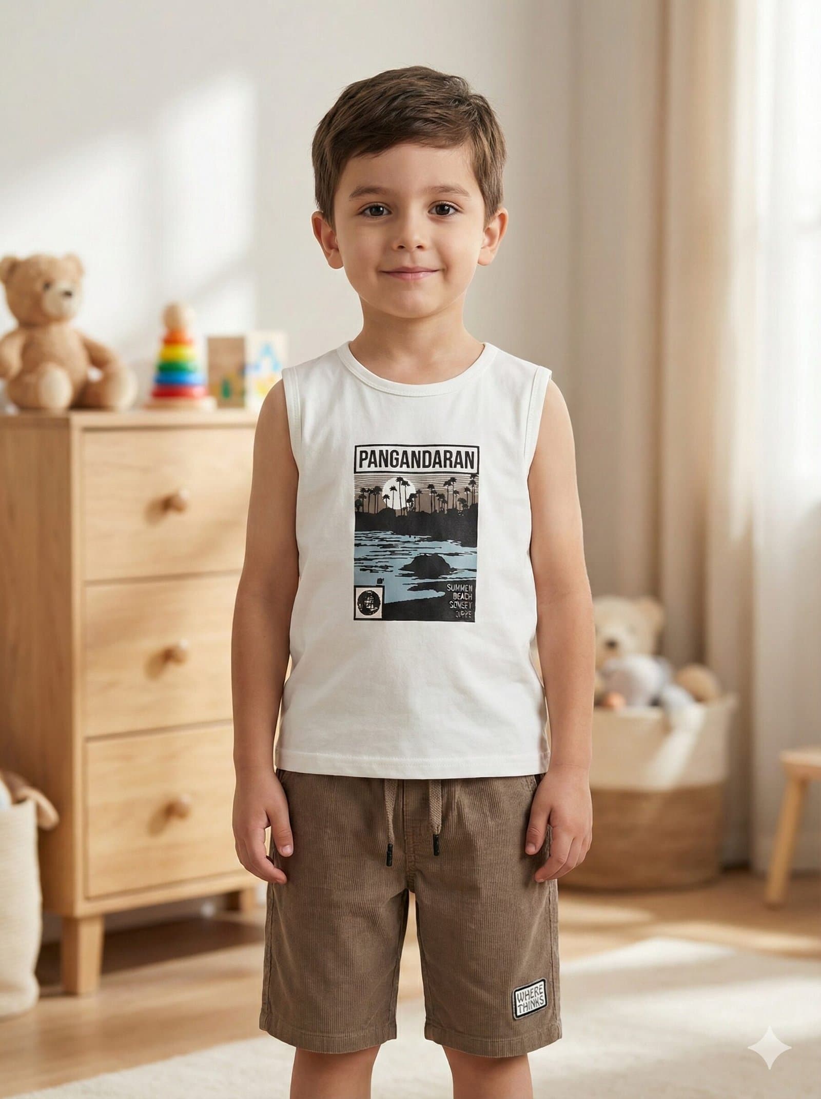 The 'Summer Explorer' Graphic 3-Piece Set – Sky Blue & Sand — image 2