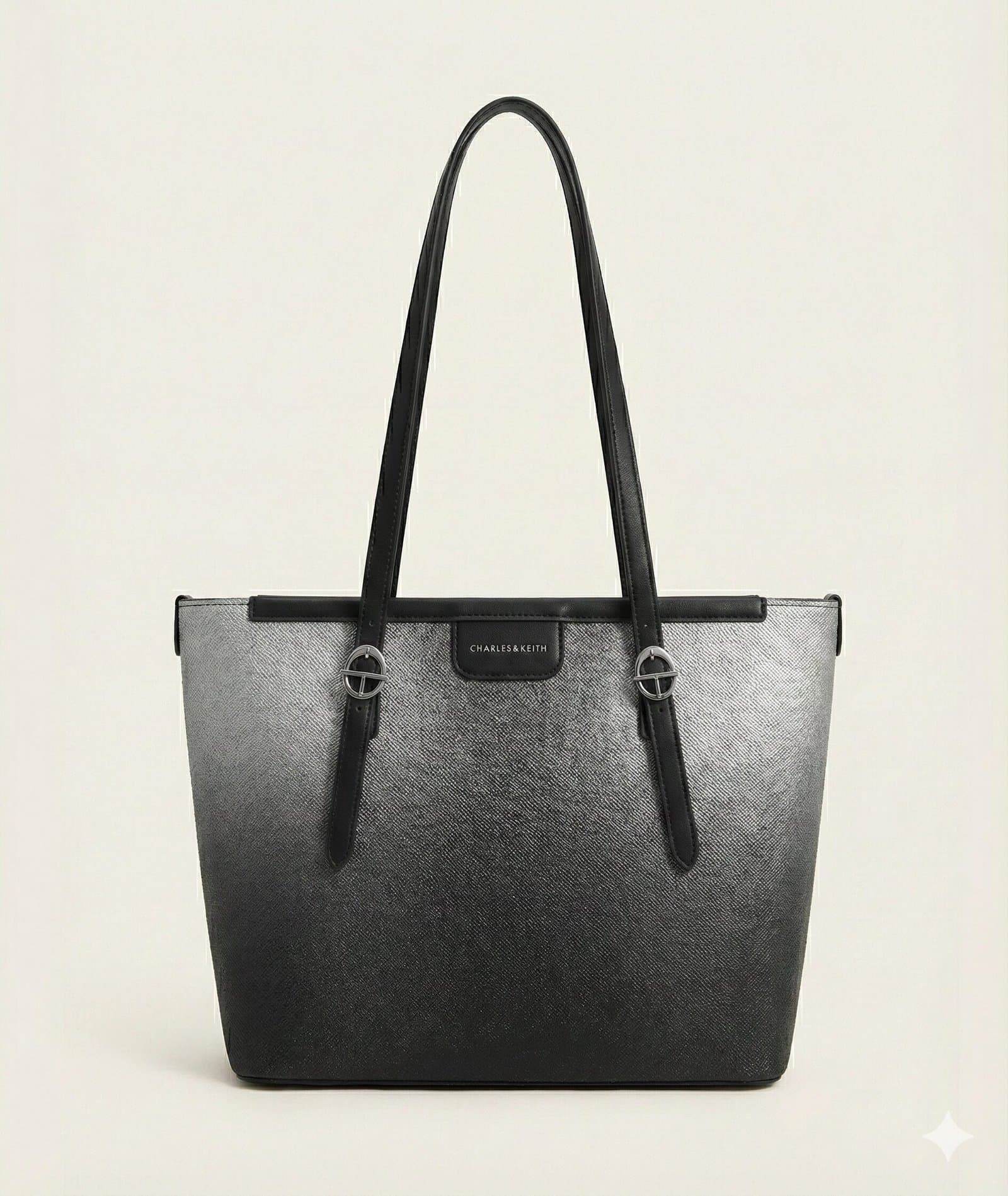 The Metallic Gradient Tote – Silver & Black — image 1