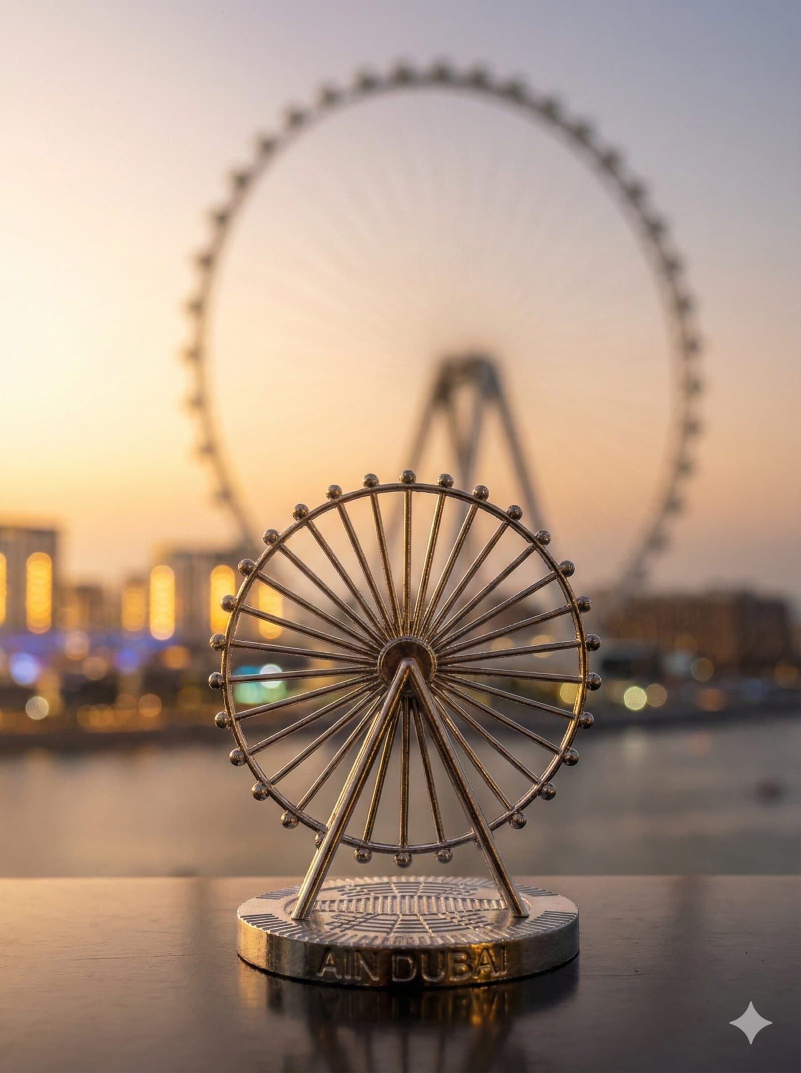 Premium Ain Dubai Silver Metal Replica – Iconic Dubai Ferris Wheel Souvenir — image 1