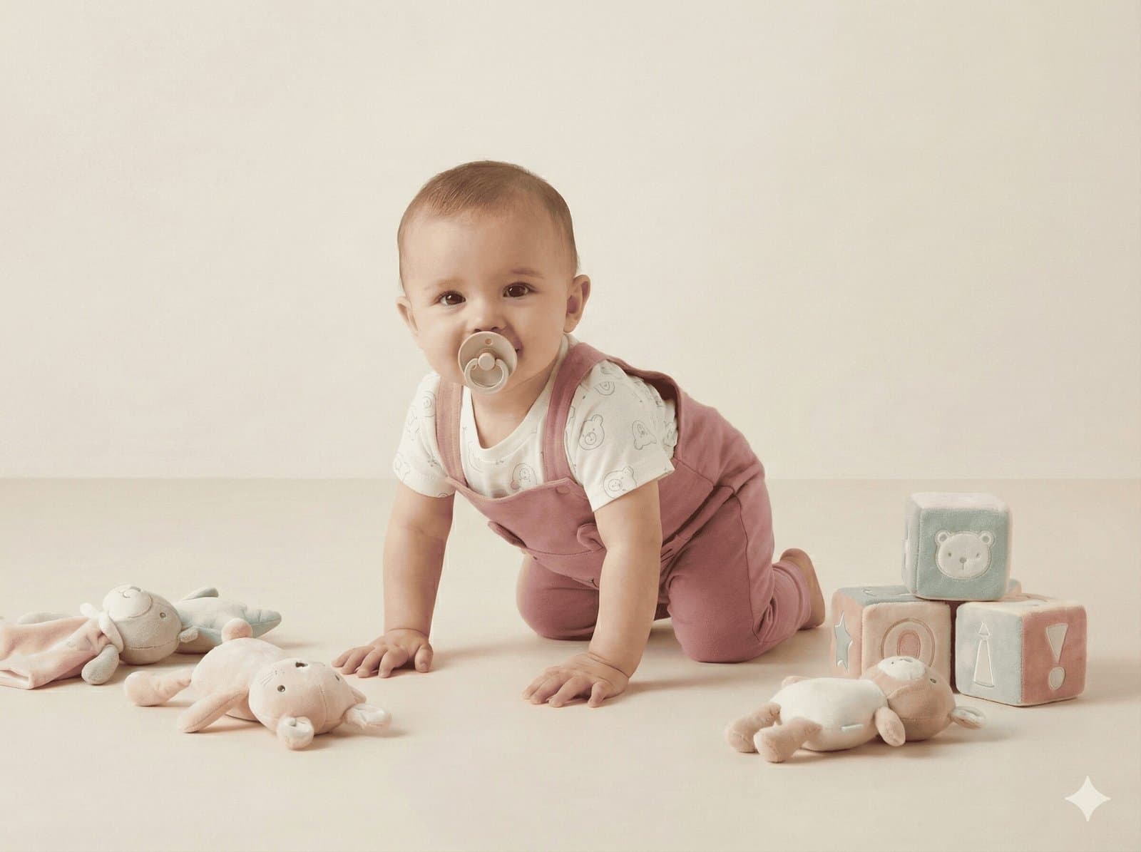 SPICE KIDS BABY Dusty Pink Bunny Dungaree Set — image 4