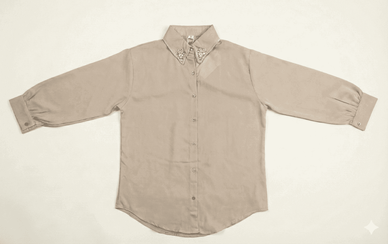 The Embellished Pearl Collar Shirt — image 2