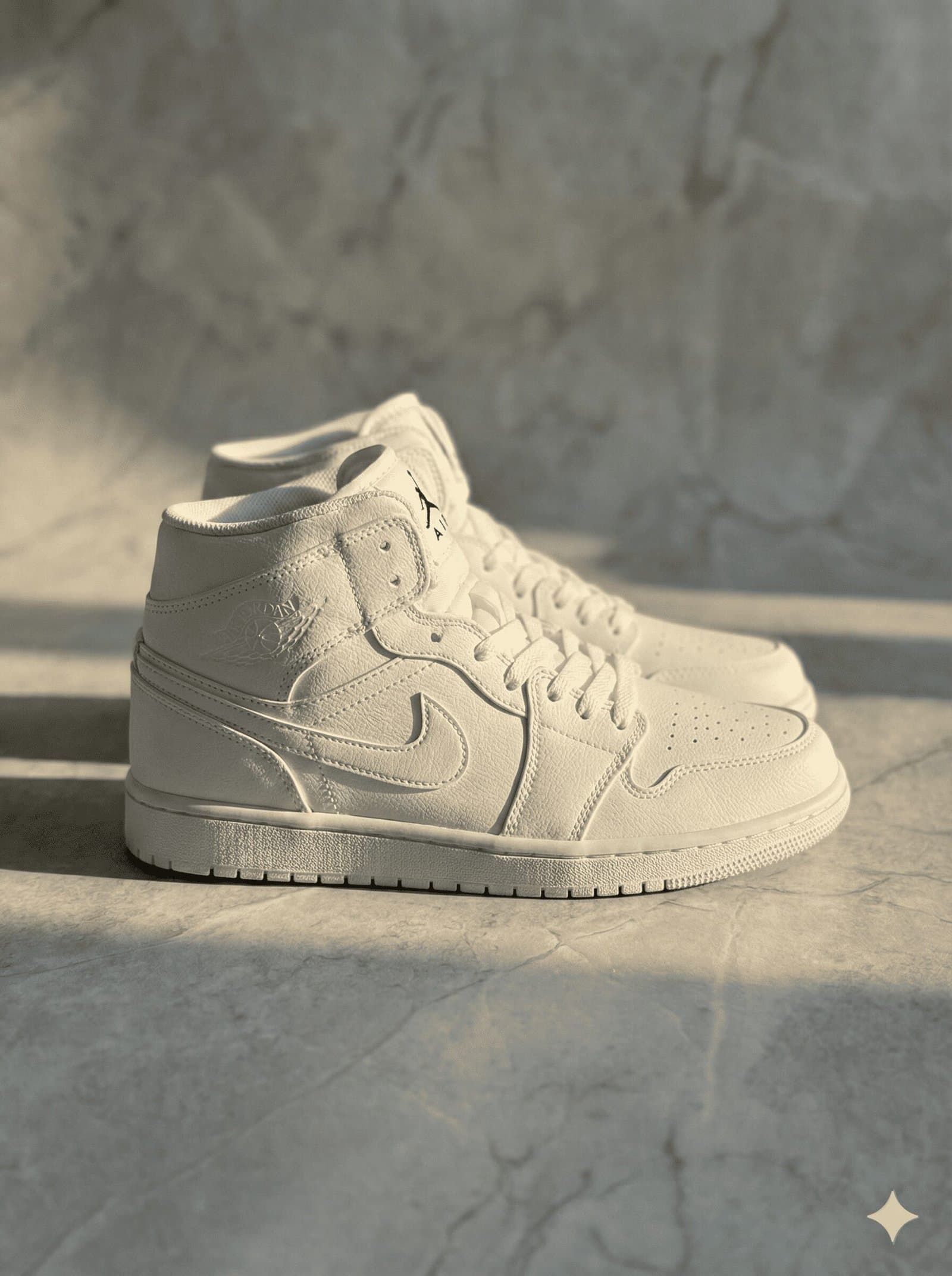 Triple White High-Top Sneakers