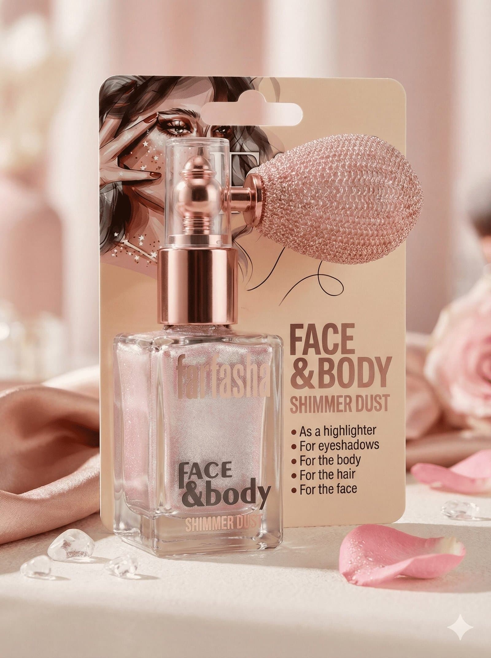 Turkish Face & Body Shimmer Dust Holographic Pink — image 3