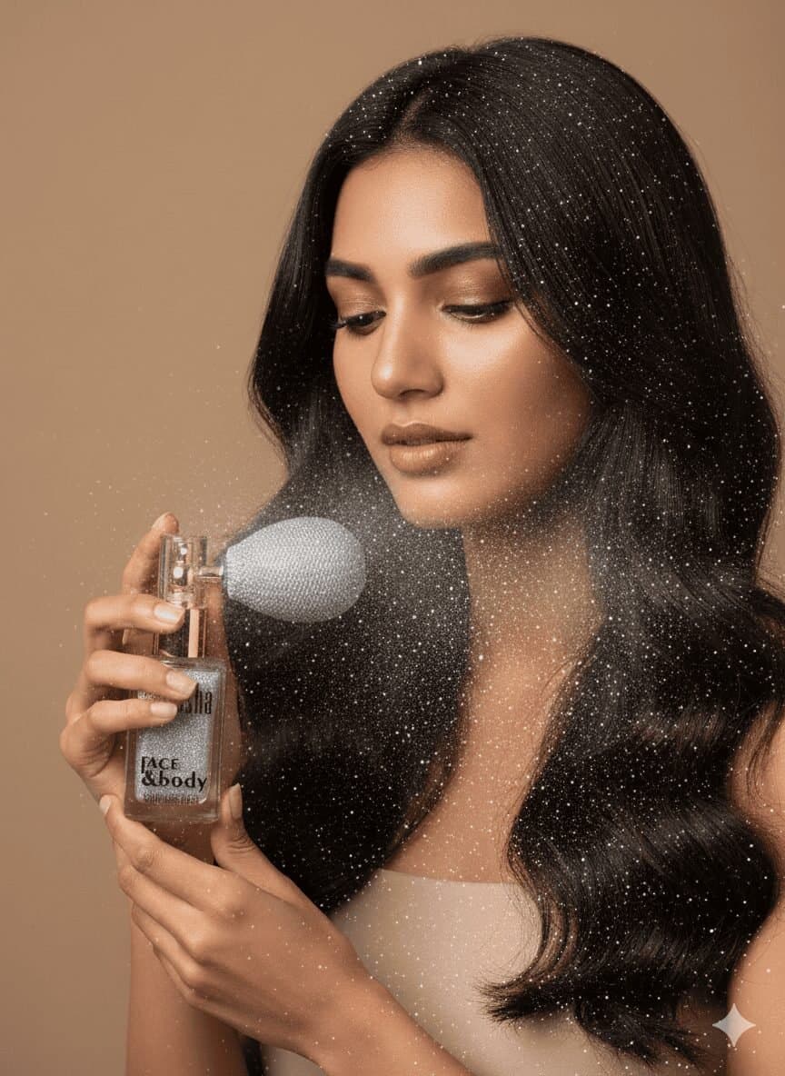 Turkish Face, Hairs & Body Shimmer Dust – Sparkling Silver — image 2