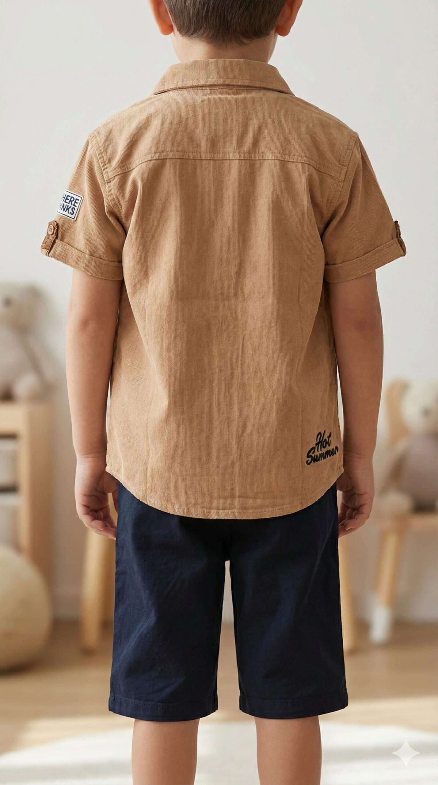 The 'Summer Explorer' Graphic 3-Piece Set Tan & Navy — image 3