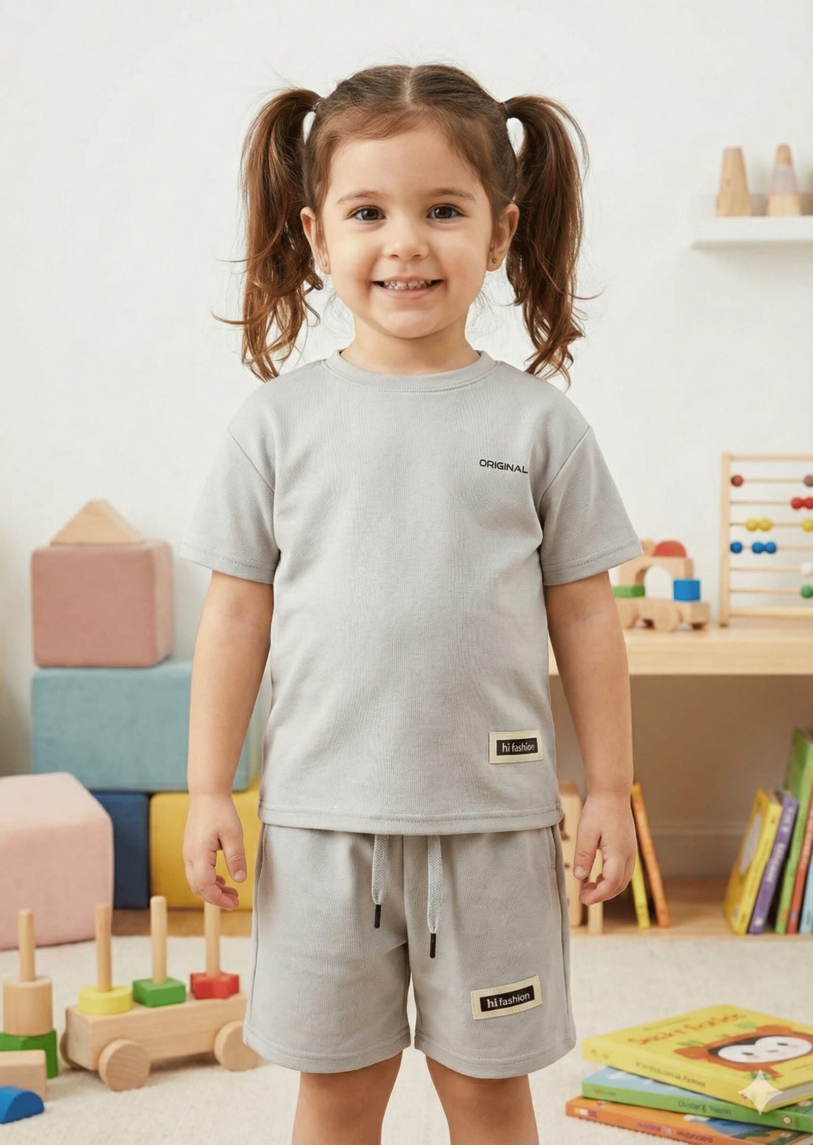 The "HI FASHION" Unisex Grey Co-ord Set — image 4