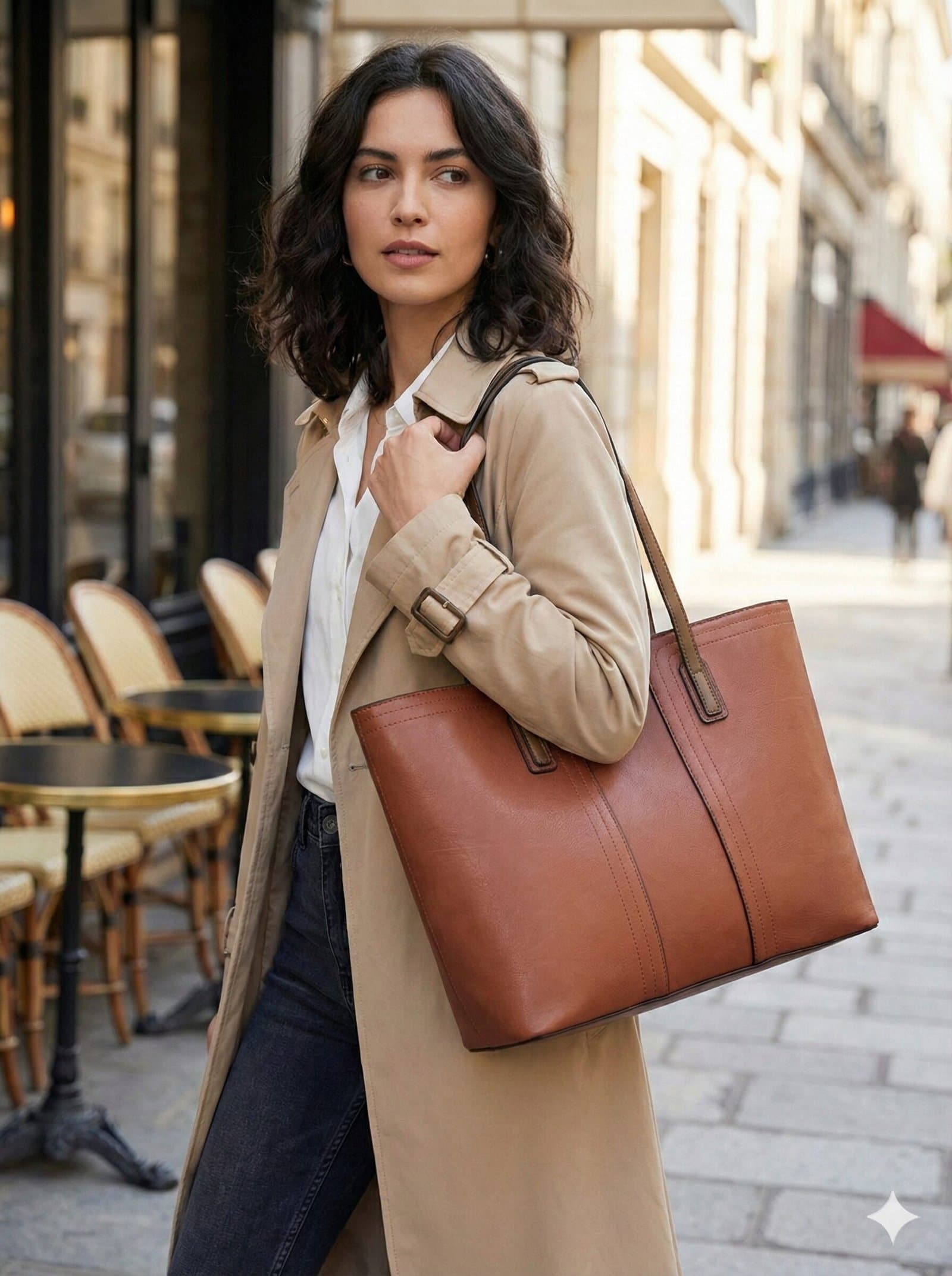 The Essential Two-Tone Tote – Terracotta — image 3