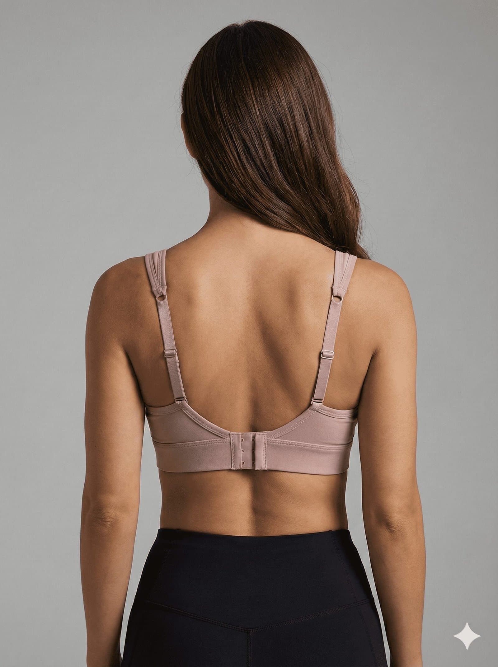 Dusty Pink Keyhole Adjustable Sports Bra — image 2