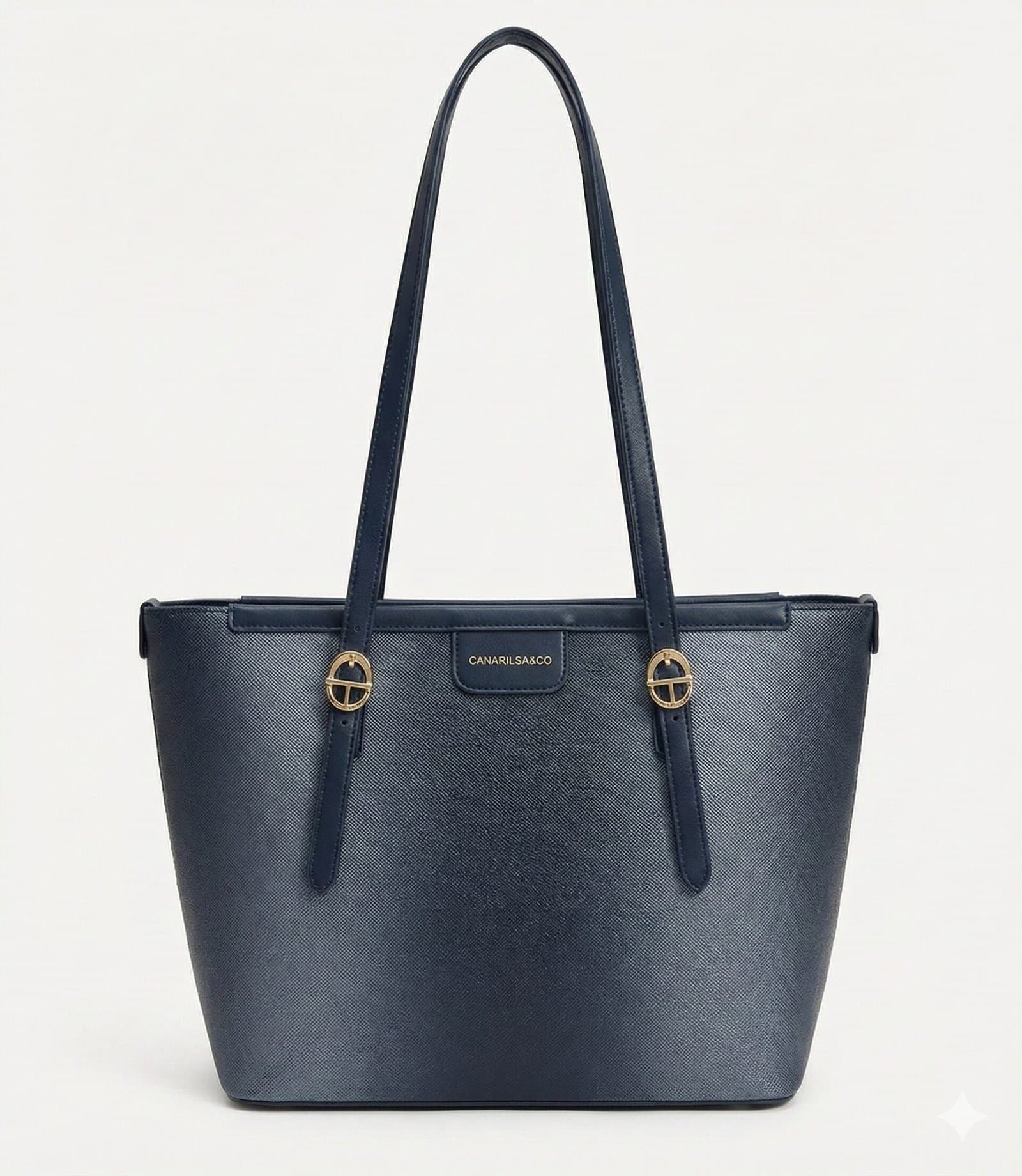 The Metallic Gradient Tote – Navy Blue