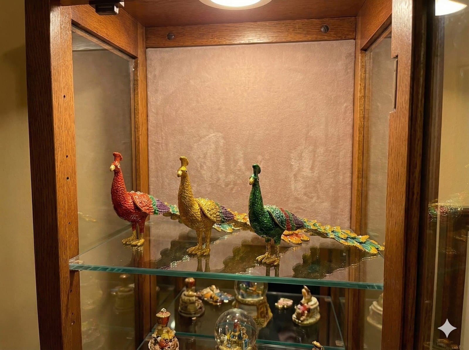 Majestic Jeweled Peacock Enamel Trinket Box (Collection) — image 3