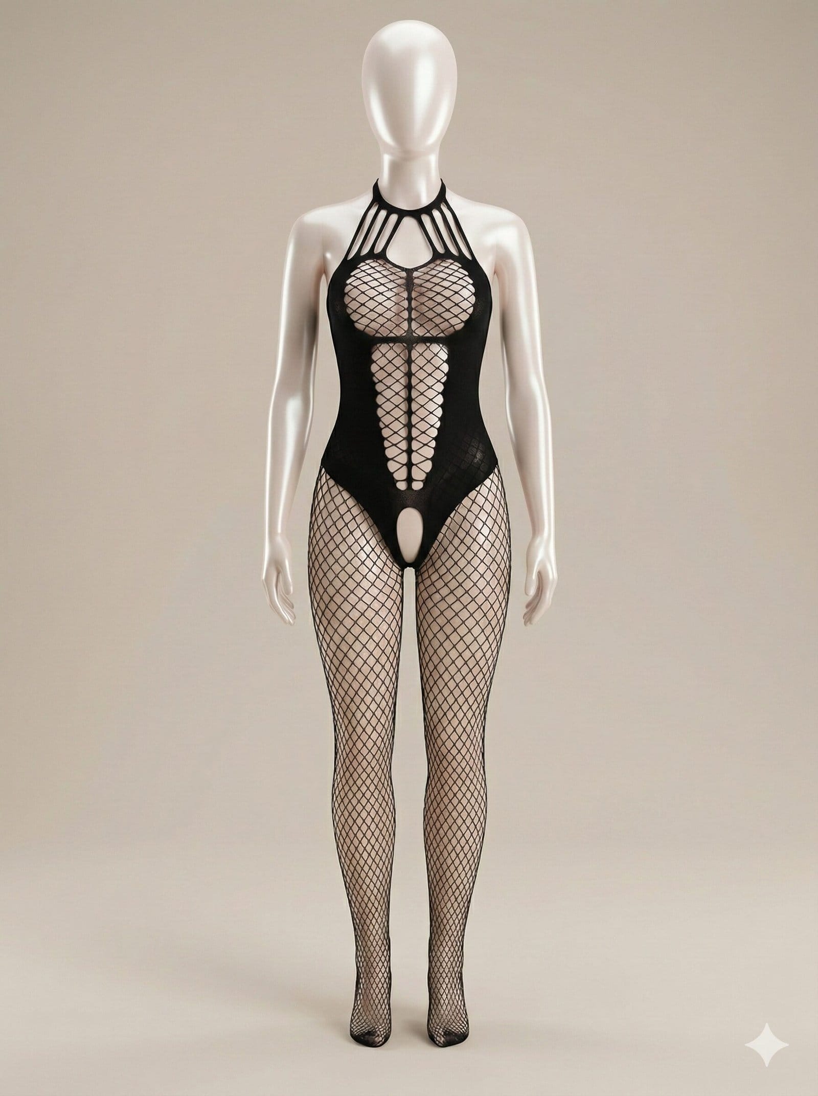Sexy Black Net Bodystocking