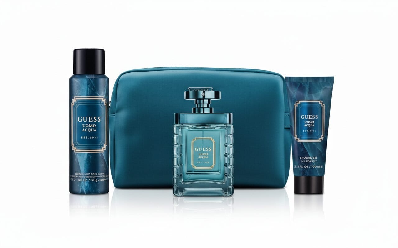 GUESS Uomo Acqua Men’s Fragrance Gift Set with Premium Bag