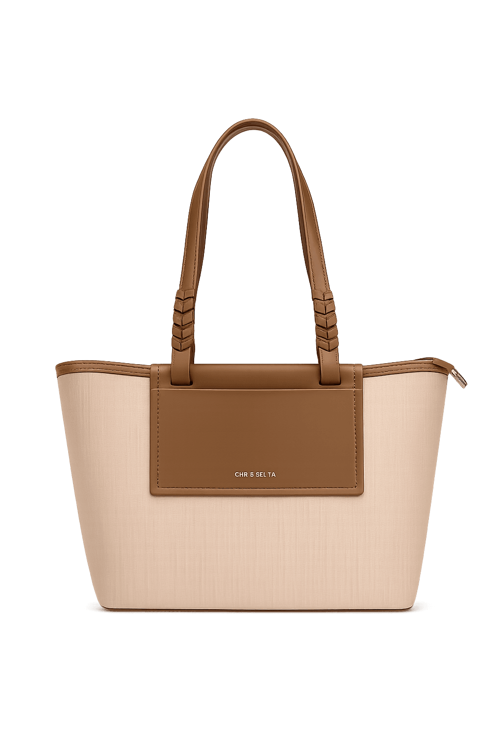 CHRISBELLA Urban Horizon Dual-Tone Tote Bag – Camel Edition