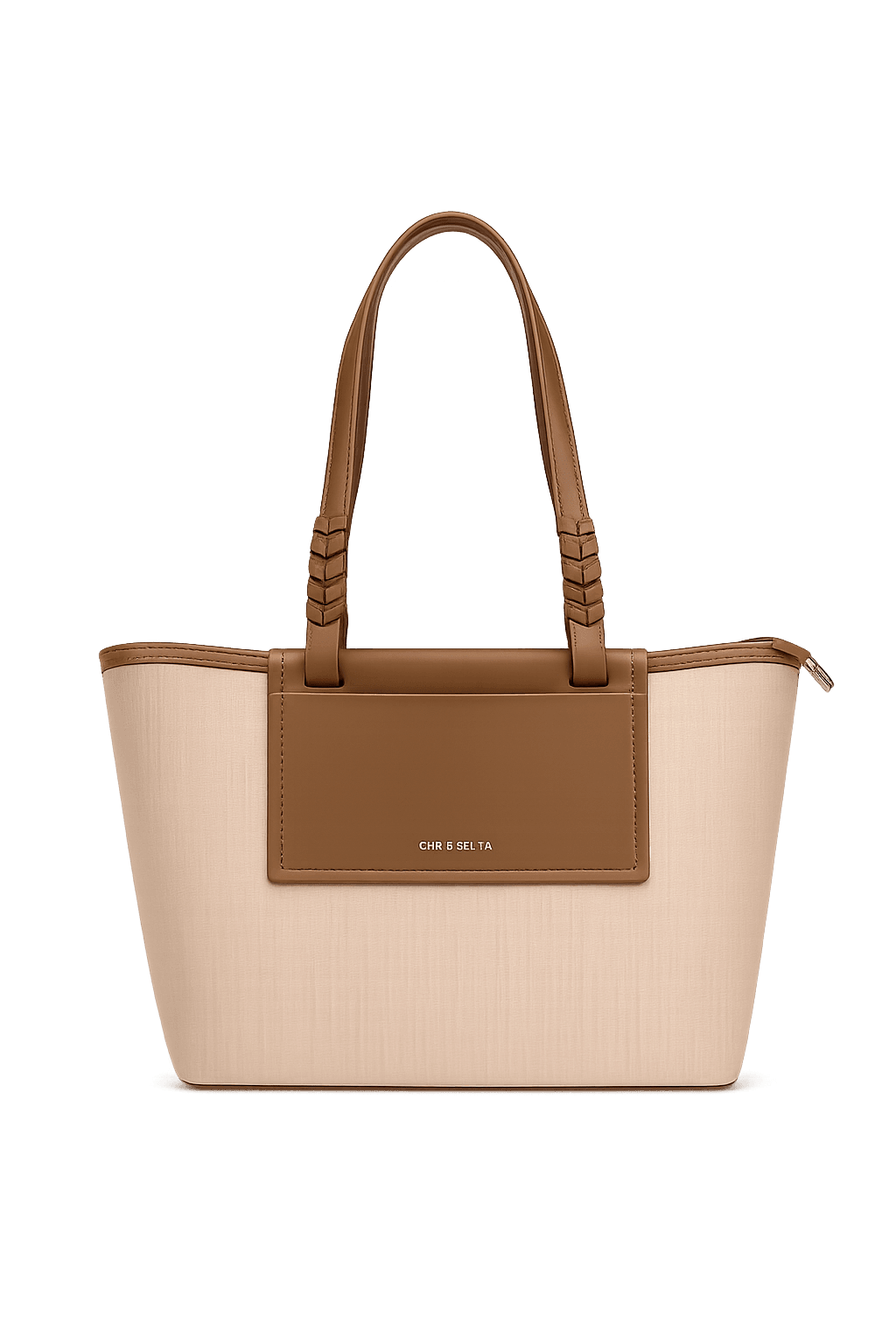 CHRISBELLA Urban Horizon Dual-Tone Tote Bag – Camel Edition