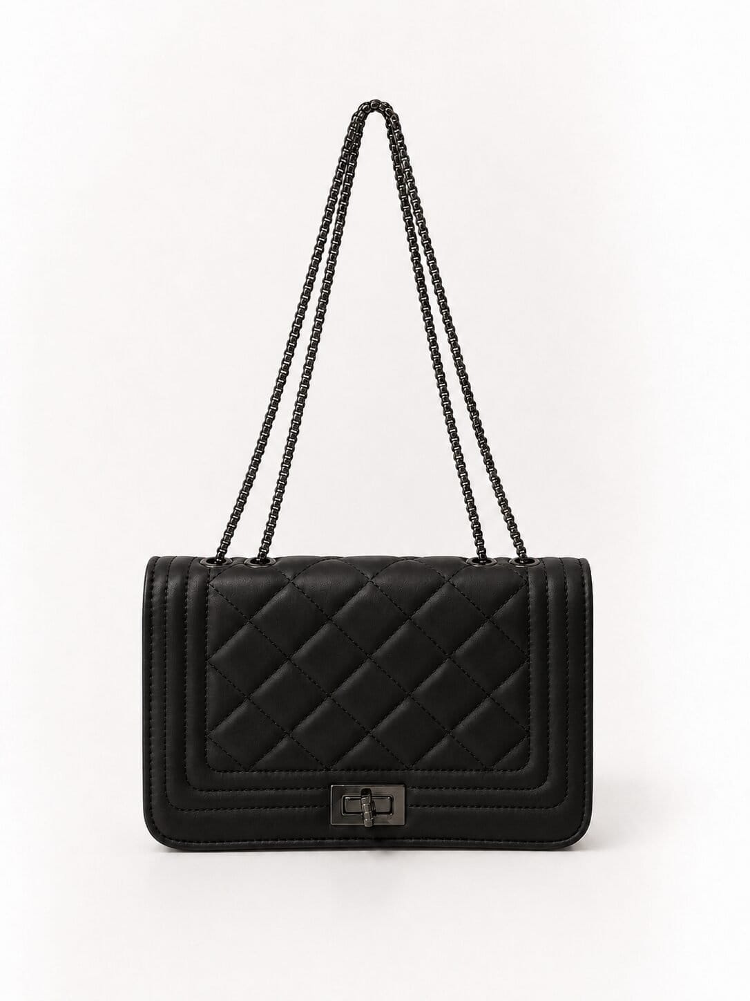 Midnight Luxe Quilted Chain Handbag