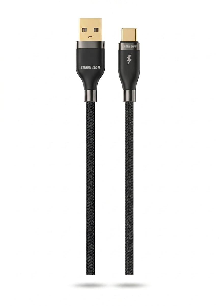 Green Lion USB-A to USB-C Cable 1M 5V/3A - Black