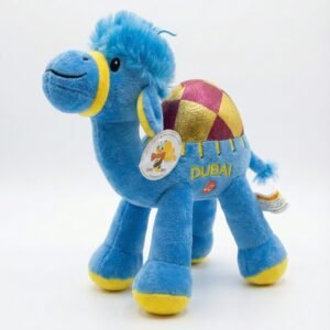 "azure" dubai edition – musical blue plush camel souvenir