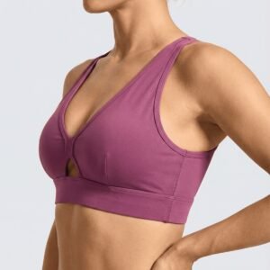 berry keyhole adjustable sports bra
