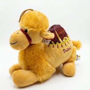 "amber" dubai edition – sitting golden plush camel souvenir