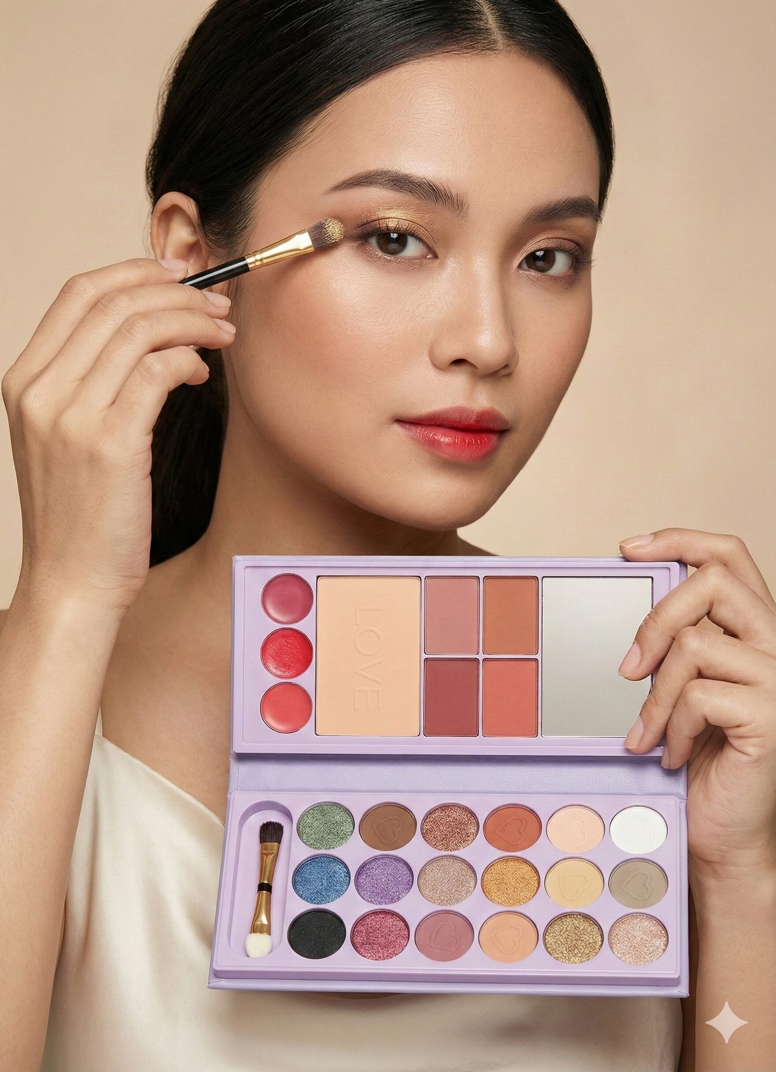 purple edition all in one eyeshadow & face palette