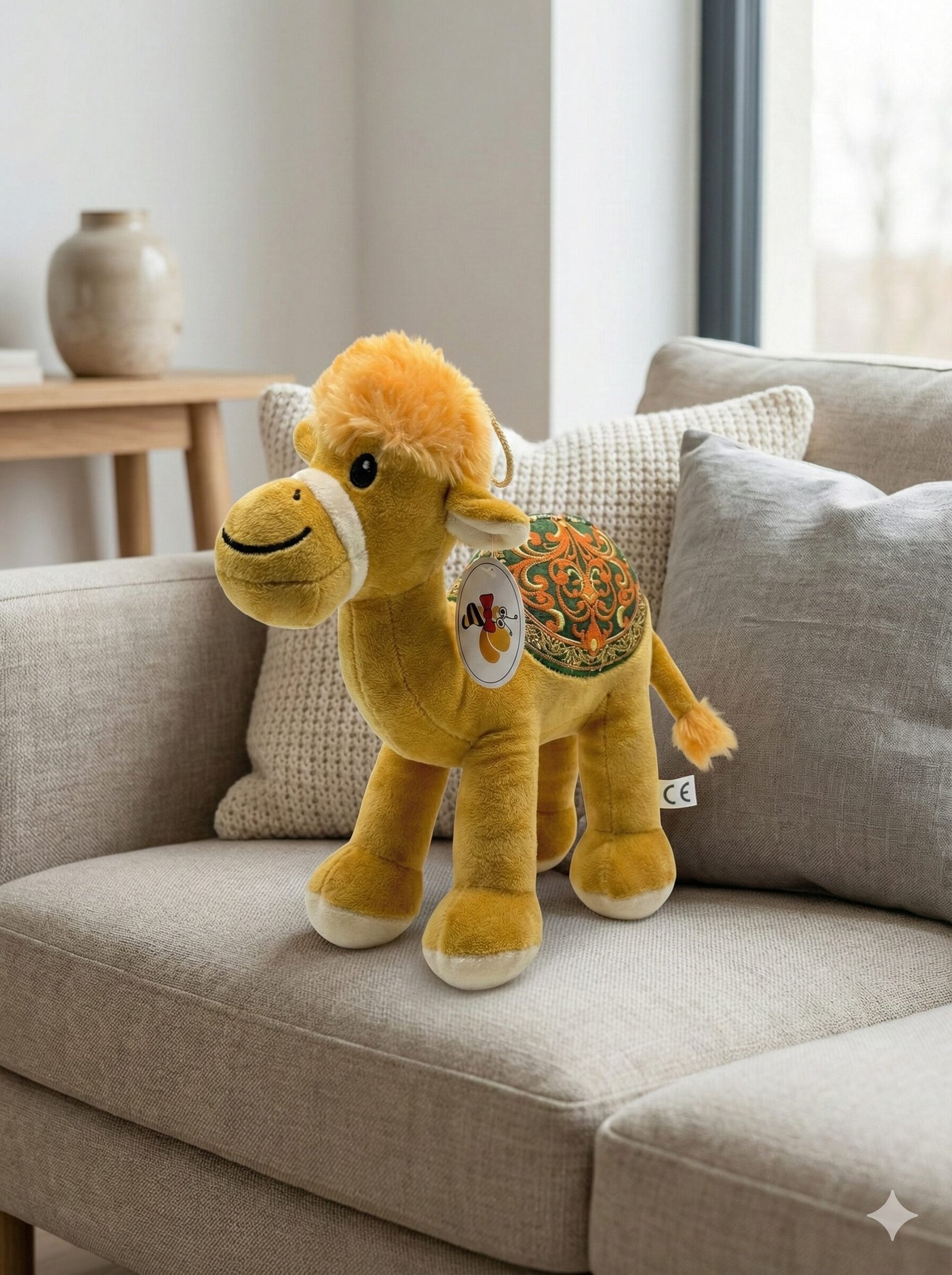 "honey" dubai edition – golden plush camel with ornate saddle