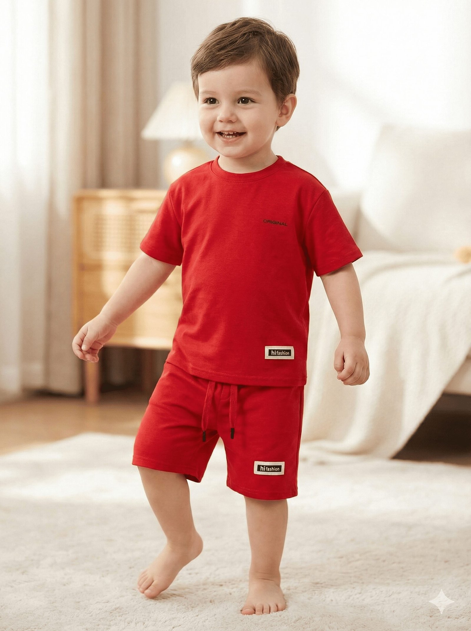 "hi fashion" bold red streetwear duo