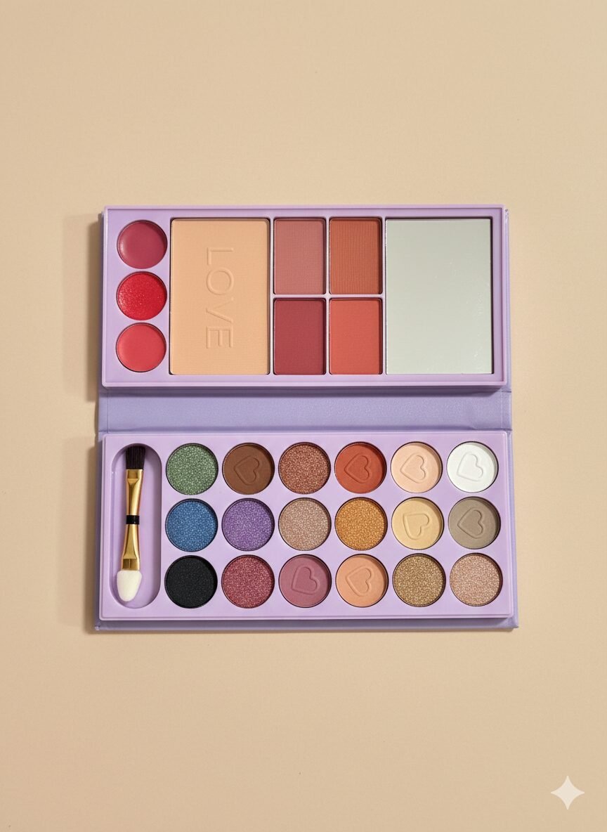 purple edition all in one eyeshadow & face palette
