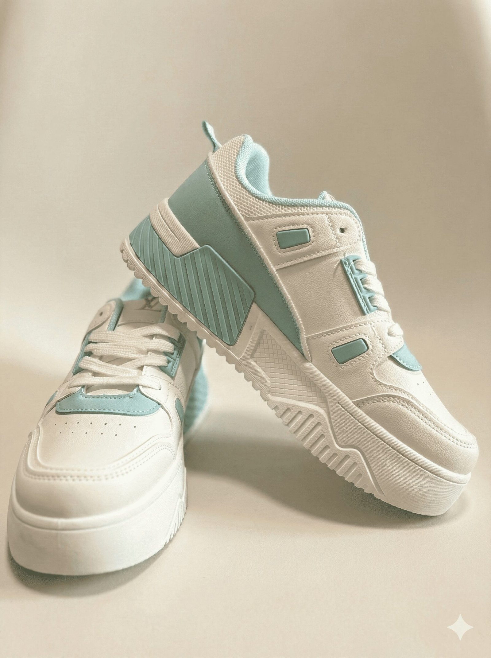 sky blue block platform sneakers