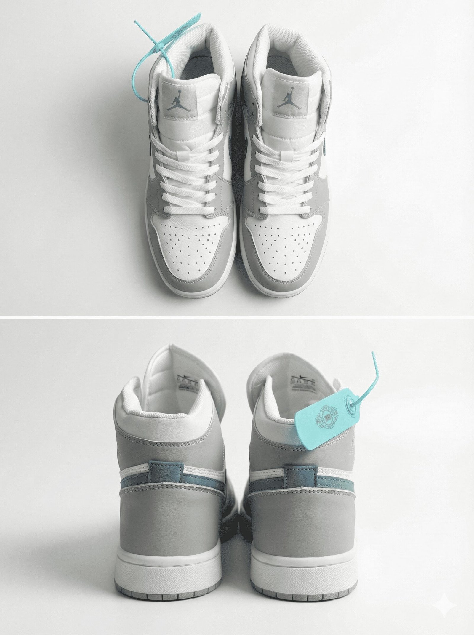 Heritage Air Mid Wolf Grey with Teal Accents - Image 3