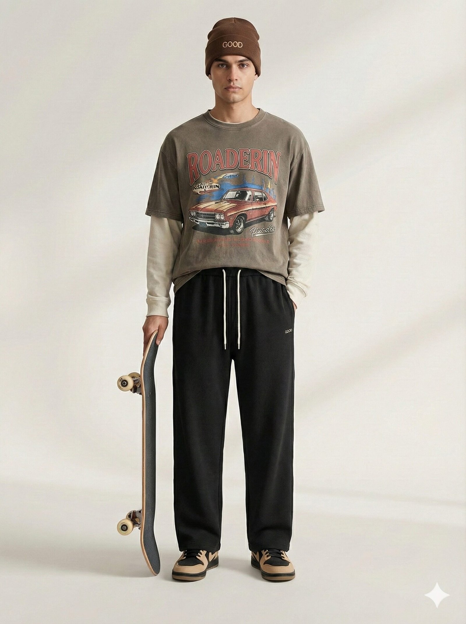 the black waffle pant