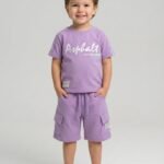 purple sporty cargo co ord set