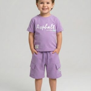 purple sporty cargo co ord set