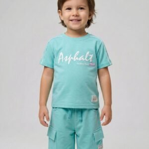 turquoise sporty cargo co ord set