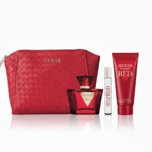 GUESS Seductive Red for Women 3-Piece Fragrance Gift Set with Woven Travel Pouch