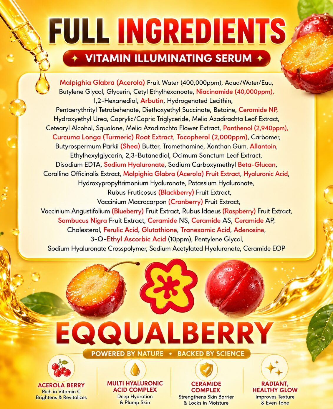 EQQAL BERRY Glow Filter Vitamin Illuminating Serum 30ML - Image 6