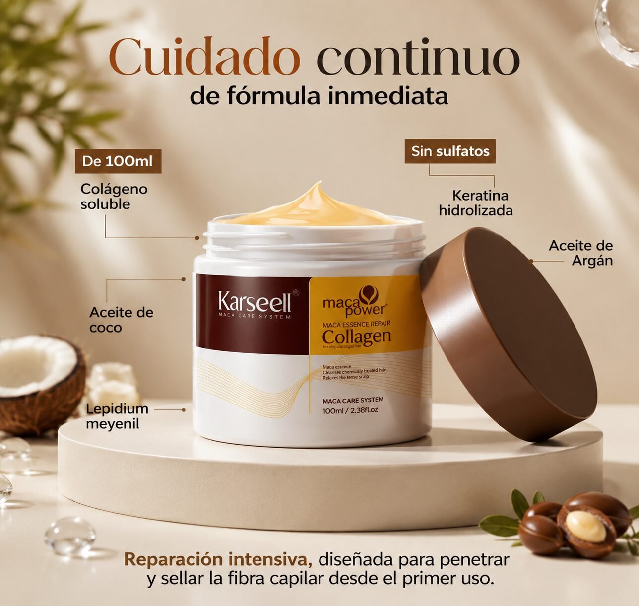 Karseell Maca Power Collagen Hair Treatment Mask – Deep Repair Formula - Image 6