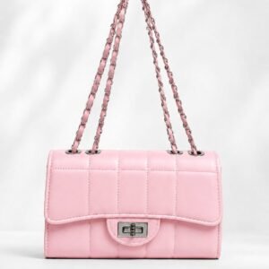 Blush Luxe Quilted Chain Shoulder Bag