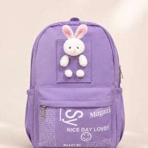 Cute Bunny Lavender School Backpack
