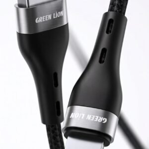 Green Lion USB-A to Lightning Braided Cable - Black